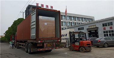 百強洗滌設備發貨上海 北京 出口印度