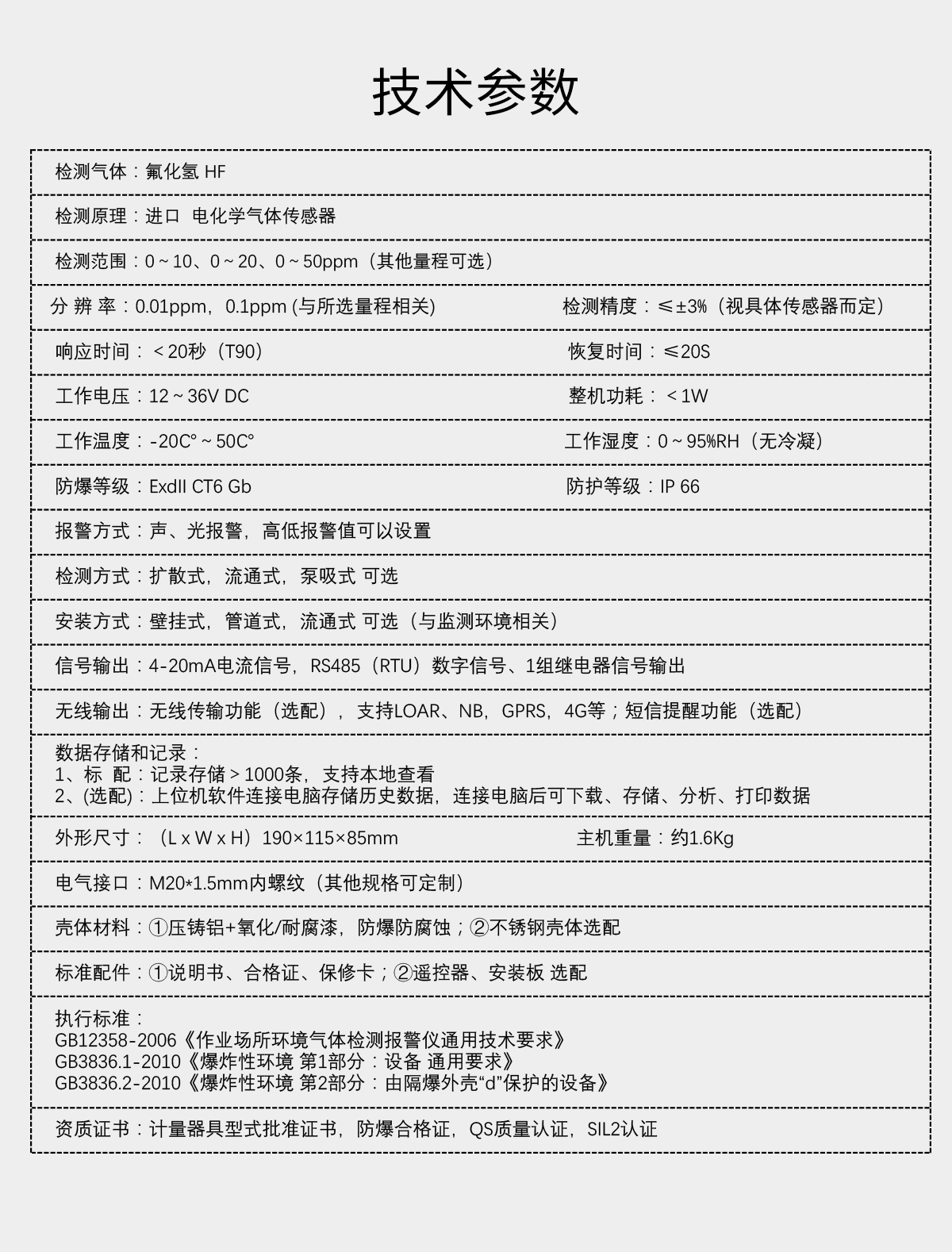 固定分體式氟化氫檢測(cè)儀 固定分體式氟化氫檢測(cè)儀