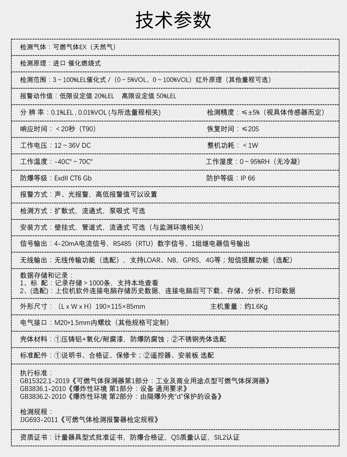 固定分體式氣體檢測(cè)儀-天然氣 固定分體式氣體檢測(cè)儀-天然氣