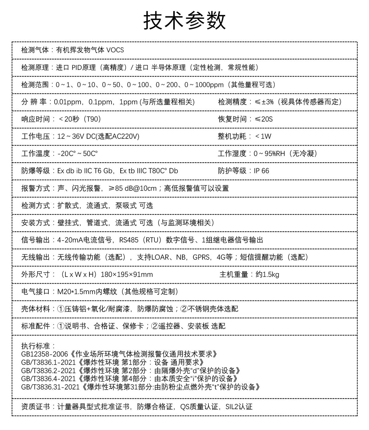 固定式VOC檢測(cè)儀